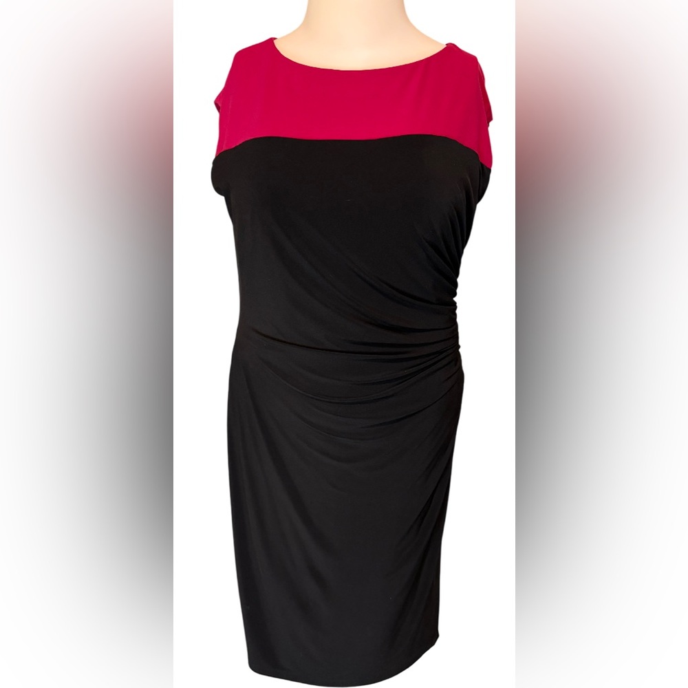 🖤💖 Chaps Colorblock Sheath Dress – Size XL | Flattering & Chic 💖🖤